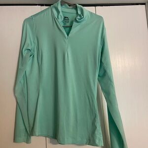 Long sleeve quarter zip golf shirt uv protection